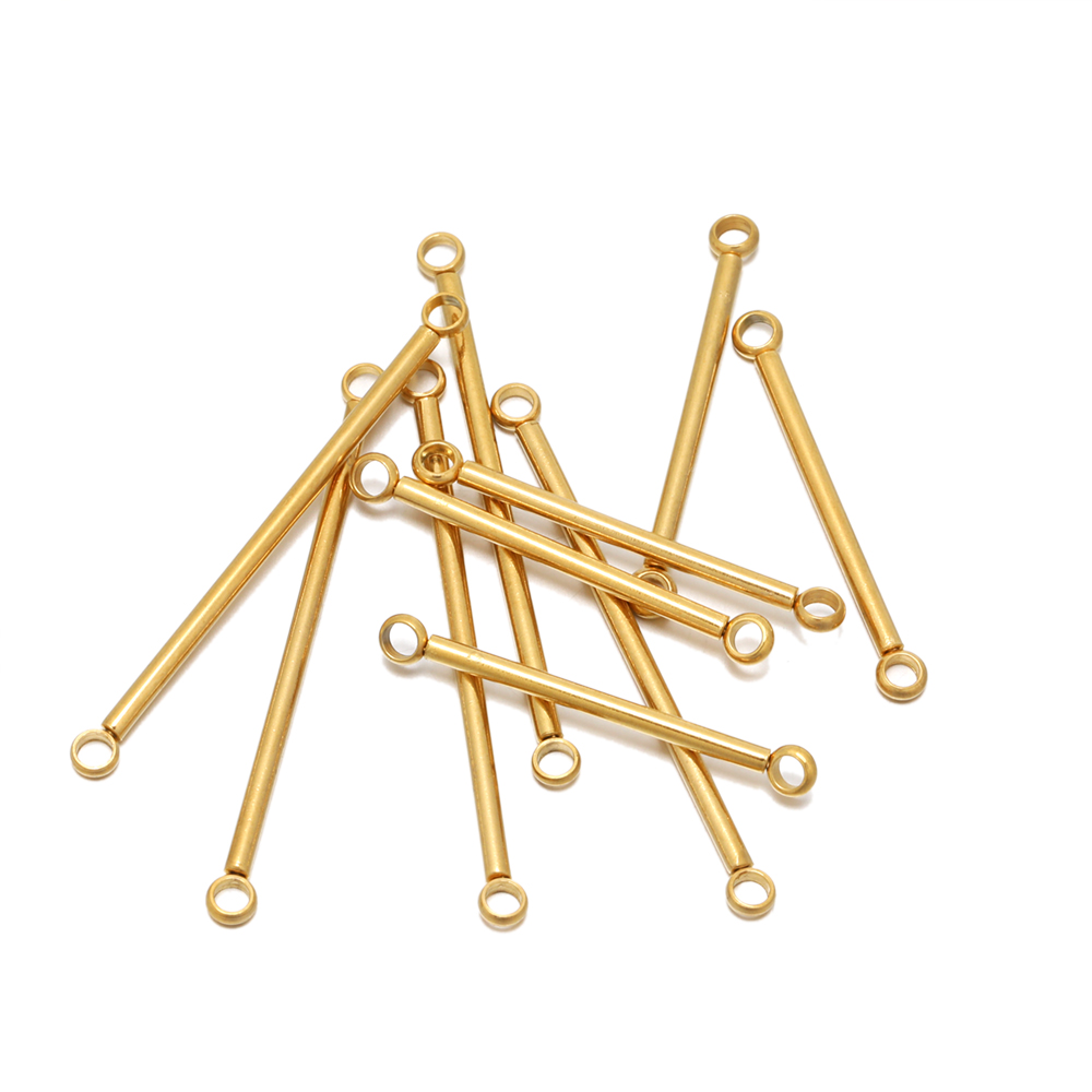 10Pcs Rvs 30/20Mm Bar Links Dunne Stok Strip Connectors Voor Diy Oorbellen Kettingen Connectors sieraden Maken