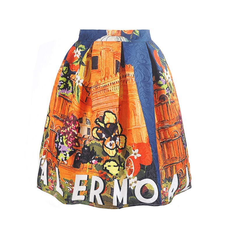 Sommer nederdele til piger med blomsterprint vintage afslappet plisserede nederdele til kvinder midi knælange retro nederdele teenager nederdele: Slot