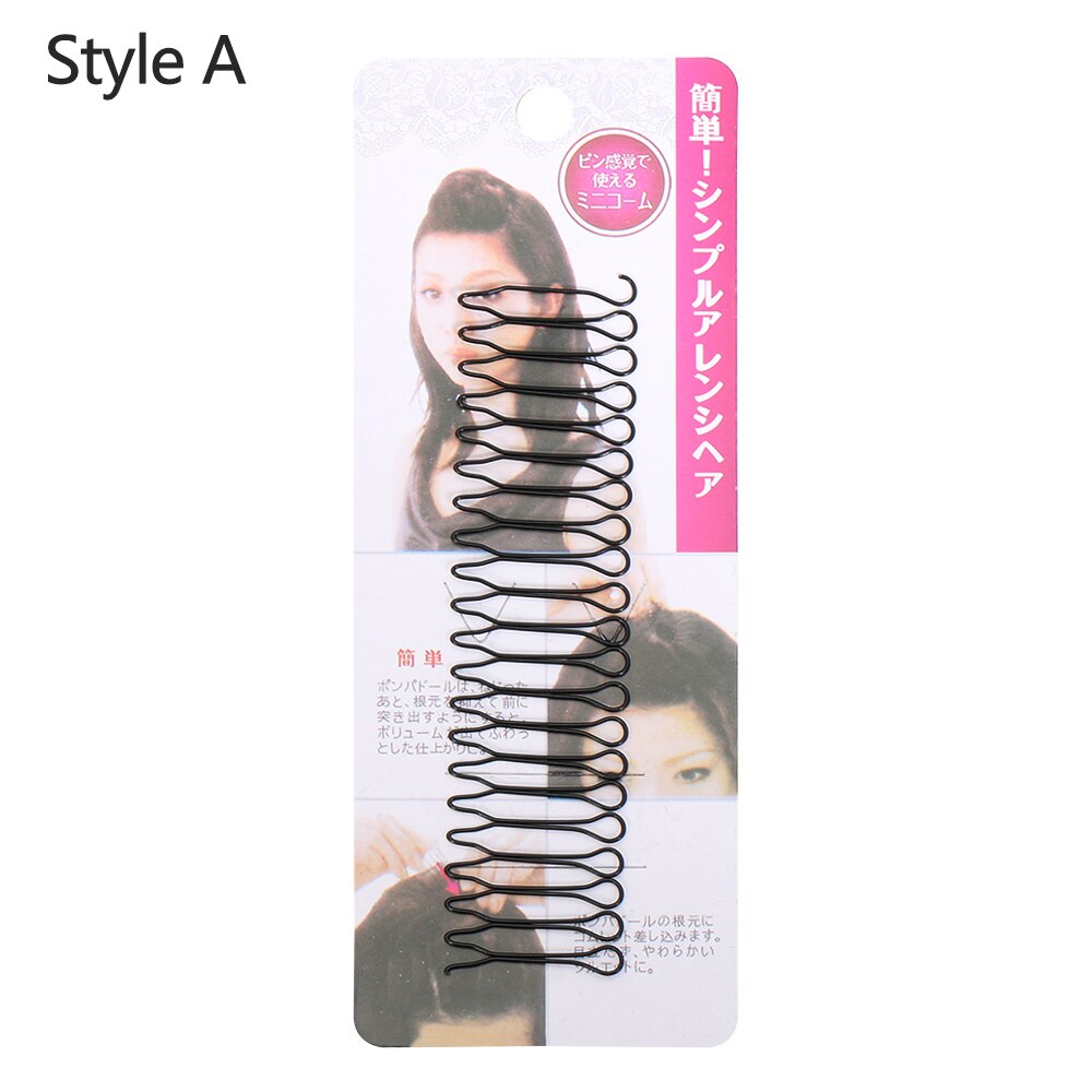 1PC Magie Haar Kamm strecken Doppel Kamm Perlen Haar Clip Elastische Haarnadel Klaue Brötchen Hersteller Headwear Frauen DIY Haar Styling Werkzeuge: Stil A