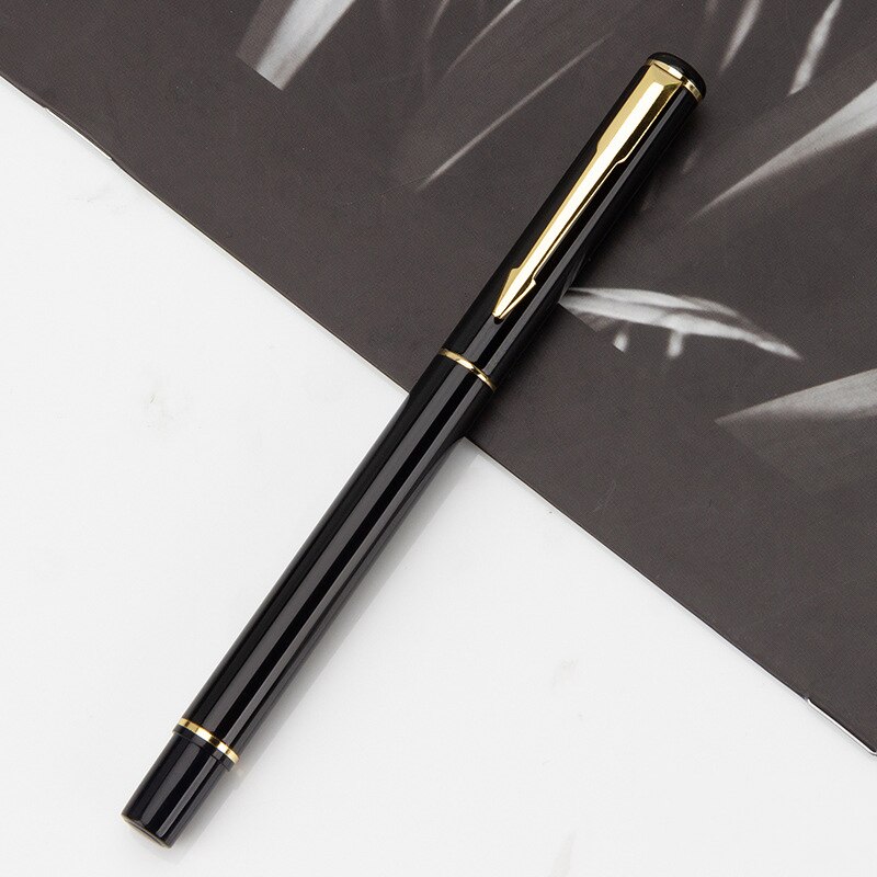 Penna stilografica in metallo con incisione personalizzata penna stilografica per ordine privato regalo commemorativo capo insegnante ufficio scuola di cancelleria: opaco nero