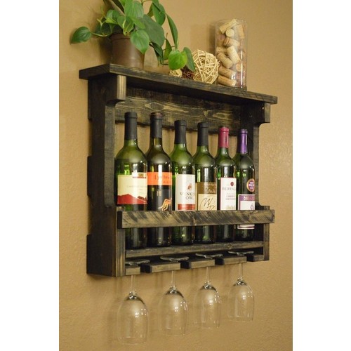Enzio Home Wine Rack With Wooden Shelf