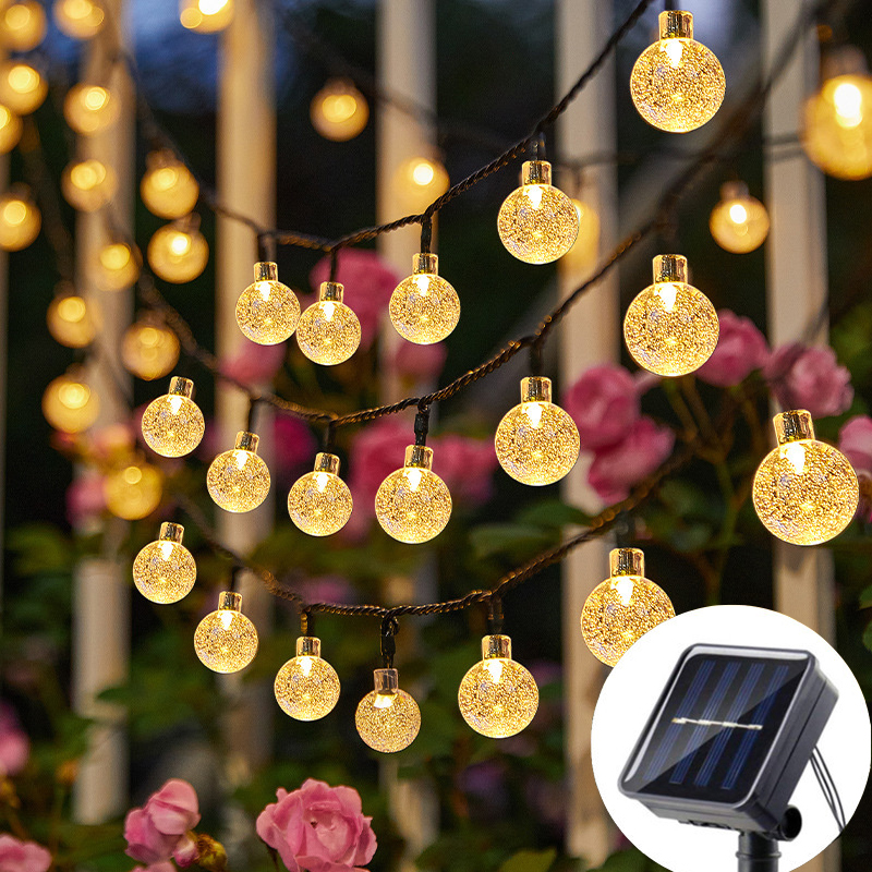 Solar String Lights Garden 100/50/20 LED Outdoor Crystal Ball Fairy Light Home Patio Yard Decoration Lamp Garden Garland