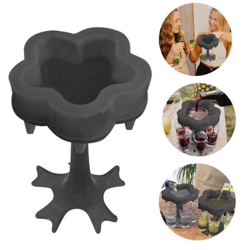 Soporte dispensador de cristal de 5 disparos, estante para copa de vino, enfriador, dispensador de cerveza y bebidas, de , herramientas de Bar, accesorios de Bar