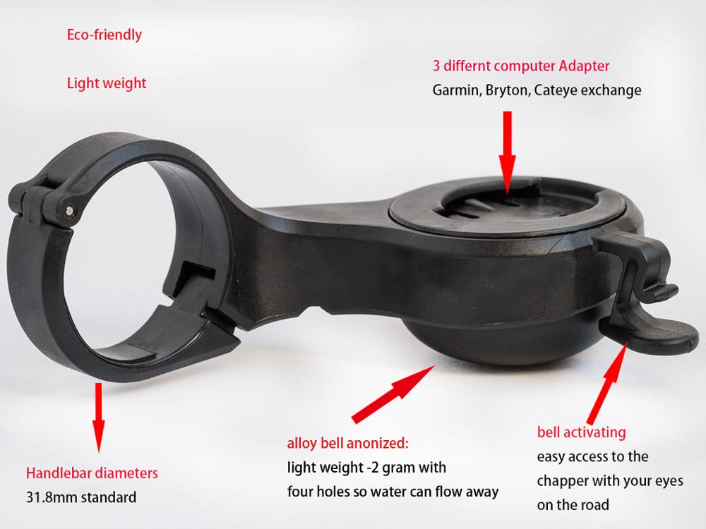 Cycling Bike Computer Mount Met Bell Fiets Stuur Mount Houder Gps Snelheidsmeter Gopro Camera Houder Voor Garmin Cateye Bryton