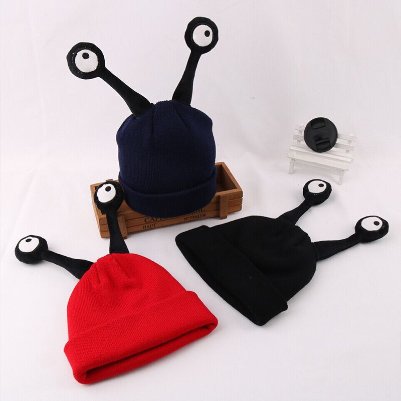 Bonnet tricoté en laine pour enfants, chapeau de bébé, mignon, insecte, escargot, dessin animé, , Crochet, hiver