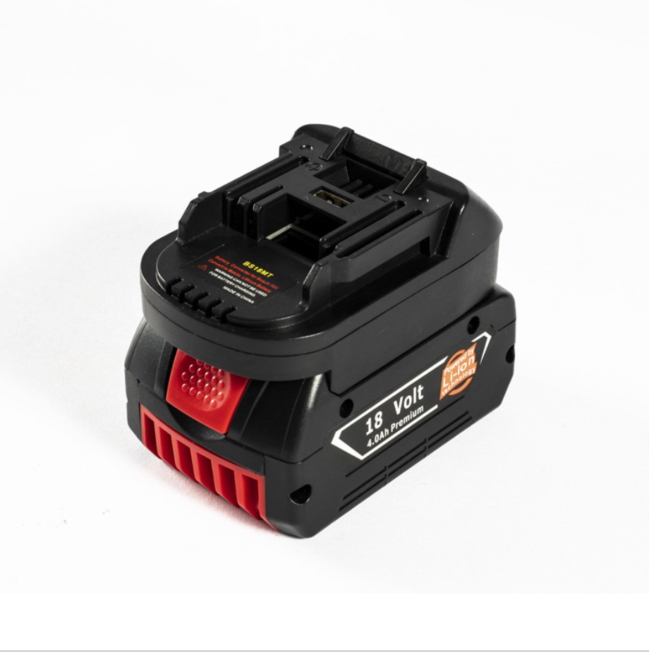 Bs18mt akkusovittimen muunninta usb boschille 18v bat 619g/620 paristoa muunnetaan makita 18v bl 1860 litiumparistoksi