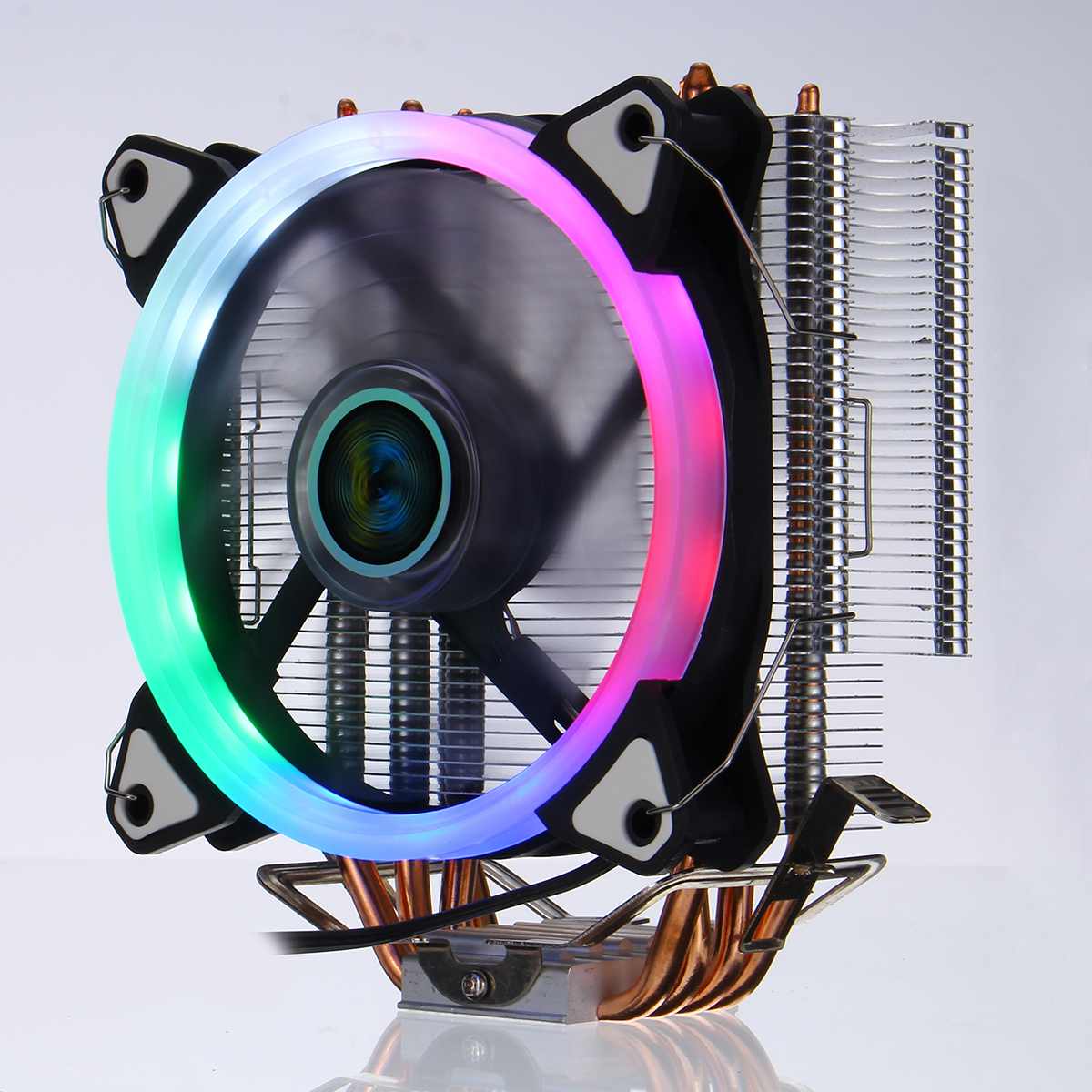 CPU Cooler Fan Heatsink 2/4/6 Copper Heatpipe 3/4Pin RGB Fan Cooler For Intel 775/1150/1151/1155/1156/1366 and AMD All Platforms