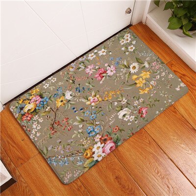 neue Heimat Dekor Bunte Blumen Teppiche rutschfeste Küche Teppiche für Zuhause Wohnzimmer Fußmatten 40X60 50X80 cm: 3 / 40x60cm