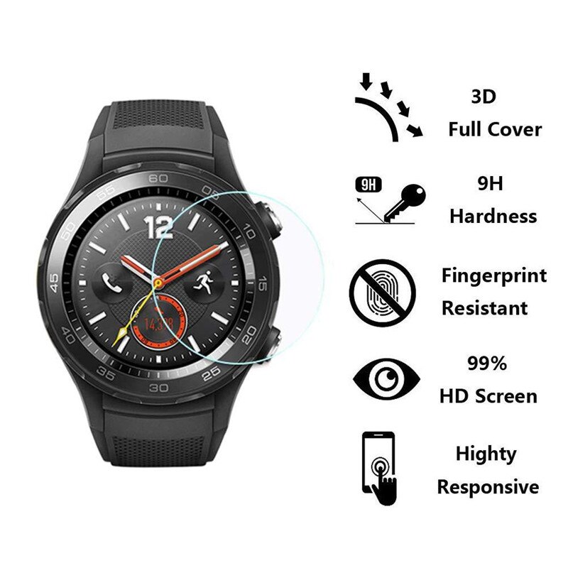 3Pcs Beschermende Glas Voor Huawei Horloge Gt Gt2 46 Mm Screen Protector Op Hauwei Gt 2 Smart Horloge Veiligheid glas Armor Bescherming Film