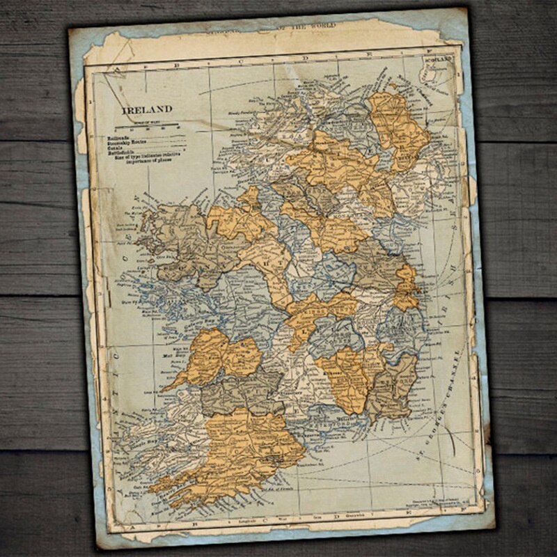 4Pcs/Lot World Map Material Papers DIY Scrapbooking Album Diary Decorative Paper Scrapbooking Paper