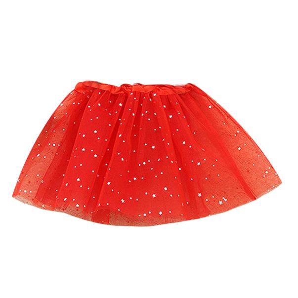 Leuke Baby Kids Meisjes Prinses Sterren Pailletten Party Dance Ballet Kant Tutu Rokken Meisje Mini Rok Voor Party Wedding zomer: Rood