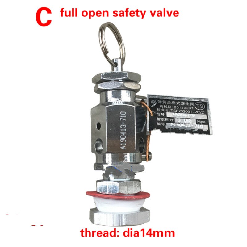Portable safety valve/release valve Safety Relief Valve Pressure Release Regulator dia14mm/16mm Autoclave accessories