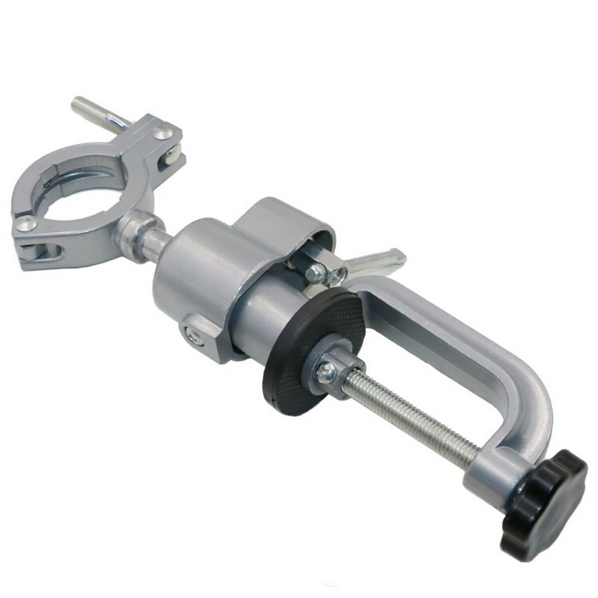 Portable 360° Swivel Rotating Table Vise Clamp Electric Drill Stand Multifunctional Aluminium Alloy Bench Woodworking Tool