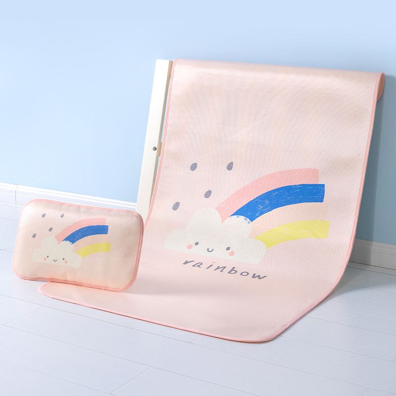 Colchón Protector de cama plegable para niños y niñas, colchoneta individual para estudiantes, juego de cama infantil, fundas para dormir: rainbow / 120x65cm