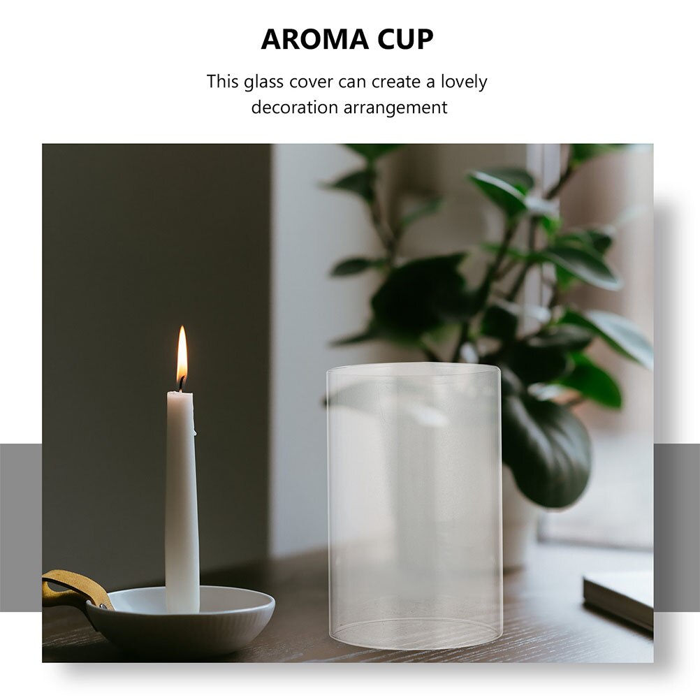 Desktop Candle Cover Candle Sleeves Glass Pillar Candle Holder Candle Cover