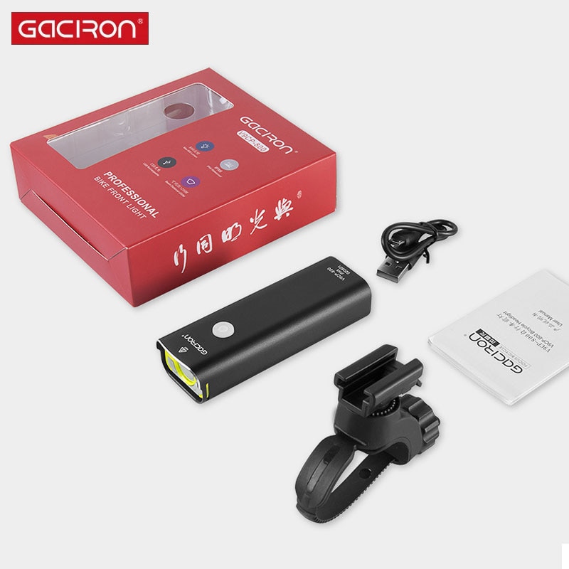 Gaciron lampa przednia robić roweru 800lm przyjazne dla oczu światło dzienne XPL2 koralik 5 trybów 2500mAH obudowa ze stopu USB opłata latarka doprowadziło latarnia