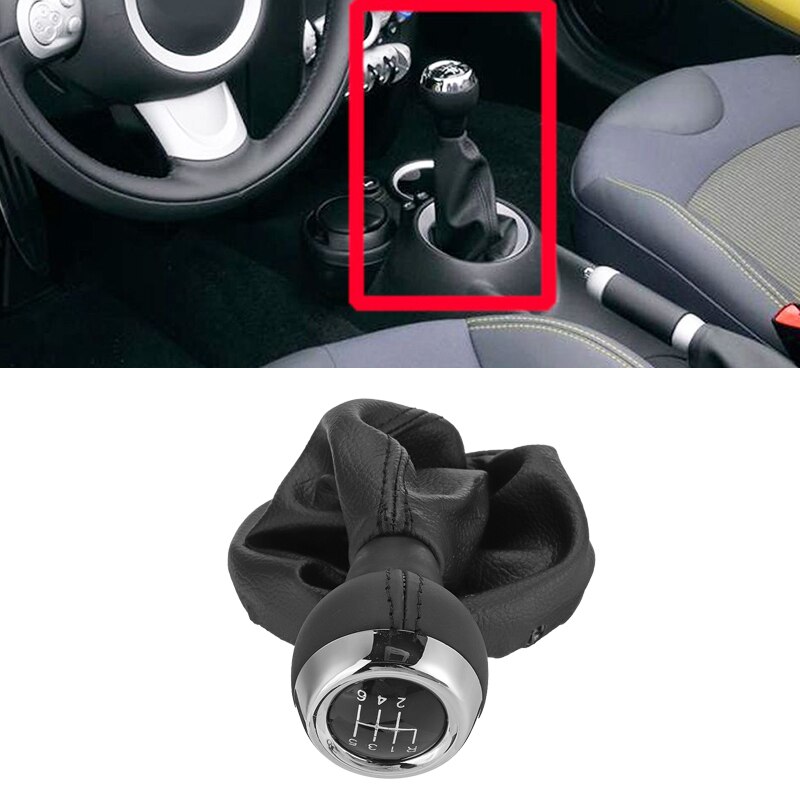 Auto 6-Speed Manual Versnellingspook Pookknop Stofkap Voor Mini Cooper R55 R56 R57 R58 r59 R60 R61