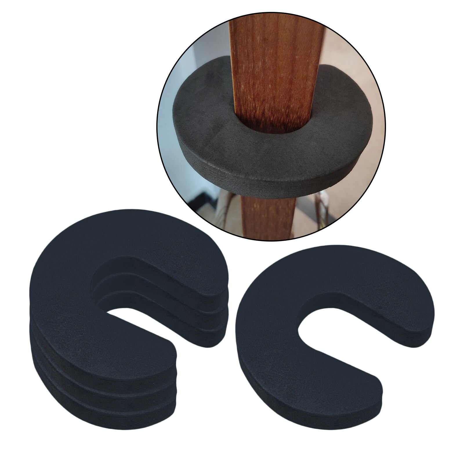 Soft Door Stopper Pinch Guard for Baby Finger Protector Baby Children Infant Child Proof Door Stop Universal Door Slam Stopper: black