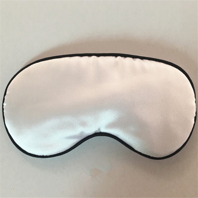 Mascarilla de descanso ojo sueño seda pura, antifaz acolchado, opaco, viajes, Relax Aid, con los ojos vendados, 1 Uds.: white