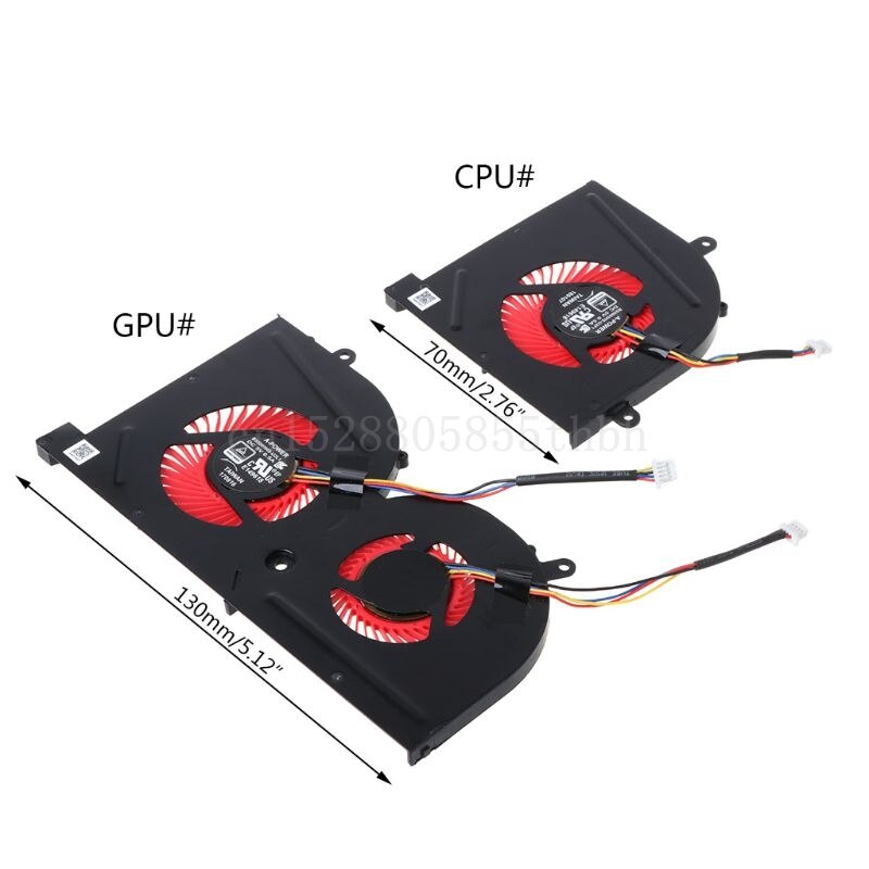 Portátil gpu cpu ventilador de refrigeração para msi gs63vr gs63 gs73 gs73vr MS-17B1 discrição pro cpu BS5005HS-U2F1 gpu BS5005HS-U2L1 refrigerador