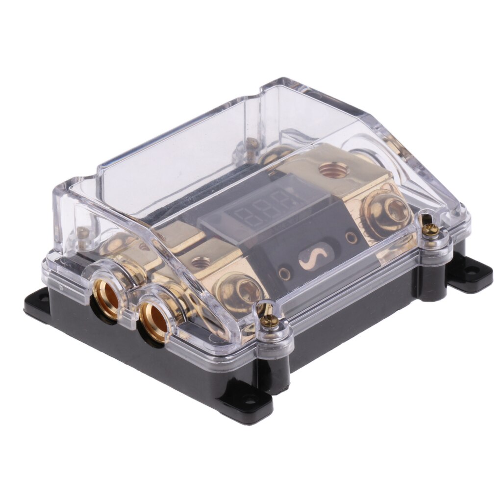 Car Part Fuse Holder 100A 1 in 2 out Distribution Block Cable Splitter for Audio System Protection