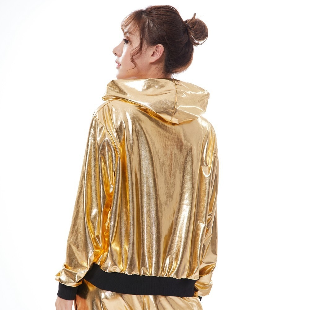 Giubbotto Bomber Jazz per bambini, abbigliamento da spettacolo teatrale dorato, cappotto da ballo, cappotto Hip Hop, moda primavera e autunno, 2024