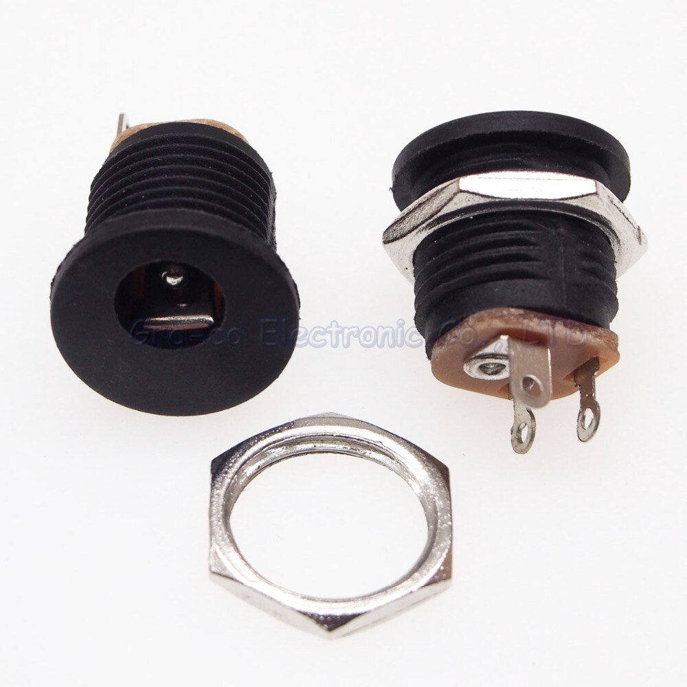 Lot De 20 Paires De Prises DC 5.5x2.1mm Montage Panneau - Prise Mâle + Connecteur Femelle - Pour Alimentation 12V Etc.