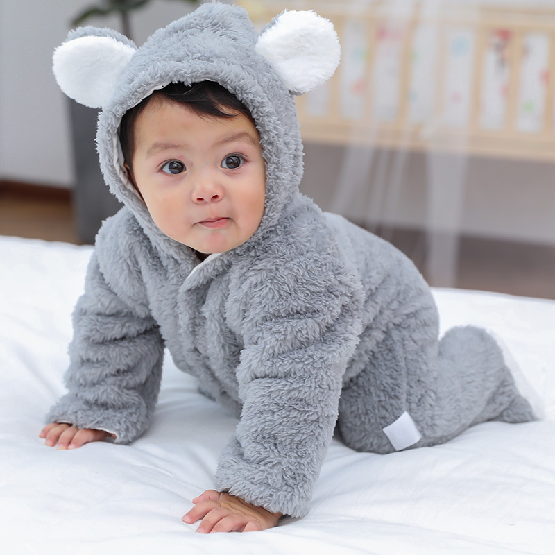 Pasgeboren Baby Winter Kleding Baby Baby Meisjes kleding soft fleece Uitloper Rompertjes pasgeboren-12 m Jongen Jumpsuit 7479