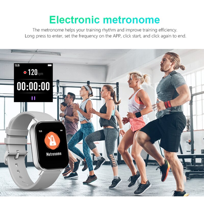 Bluetooth horloges fitness tracker lichaamstemperatuur hartslagmeter metronoom sportarmband smartwatch  r66