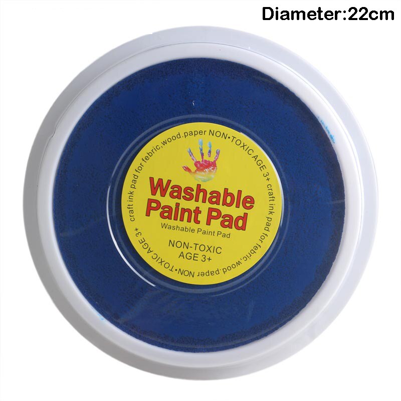 1PC 16-22CM Lots Colors Ink Pad Stamp DIY Finger Painting Craft Art Cardmaking Finger Painting Ink Pad Round Stamp Finger Print: O