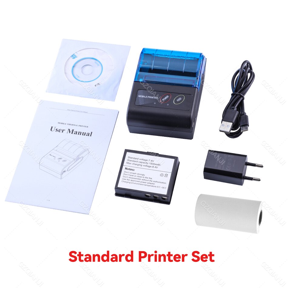 Mini Blau Bluetooth Thermische Rechnung Drahtlose Drucker USB POS Rechnung Drucker Tintenlosen Android iOS Handy, Mobiltelefon Drucker Impresoras Für SII: 1Drucker / uns-Stecker