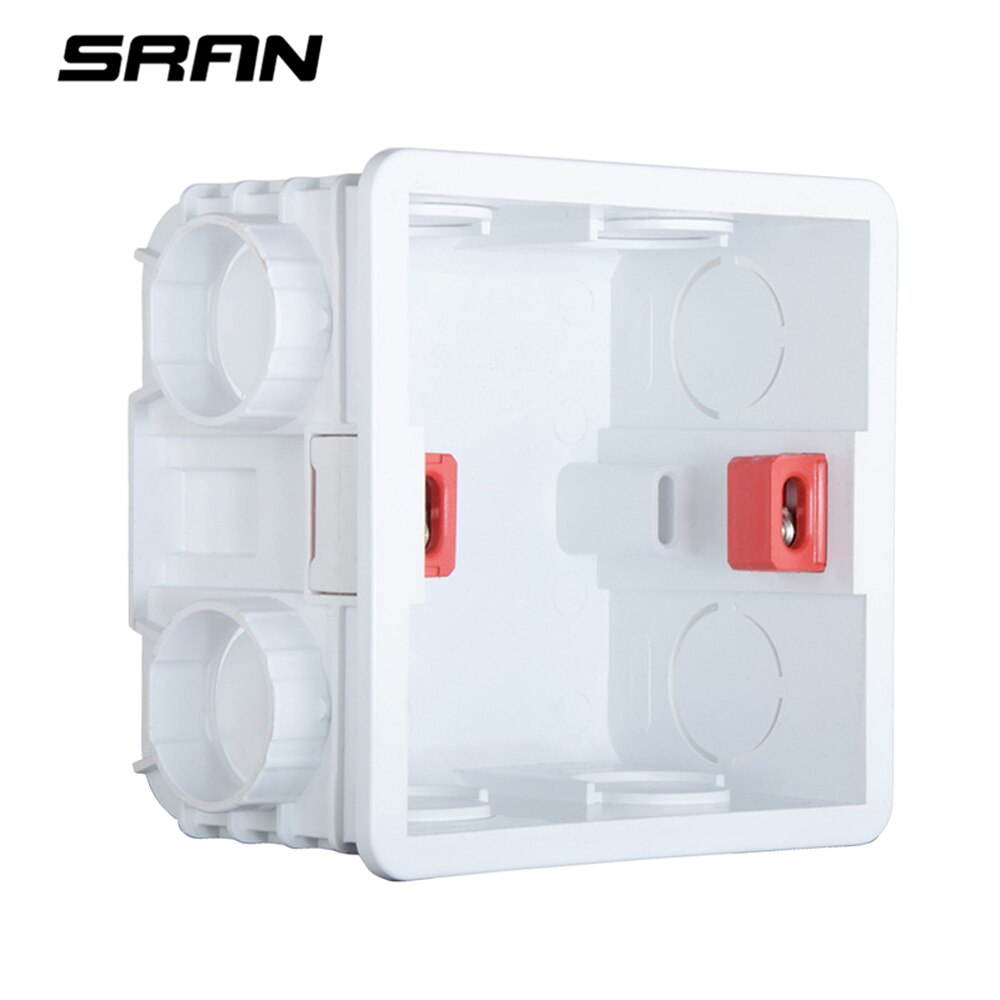 SRAN Factory Outlet Wall Weak Power Socket TV & Computer Dual Socket Material Universal Stainless steel panel material