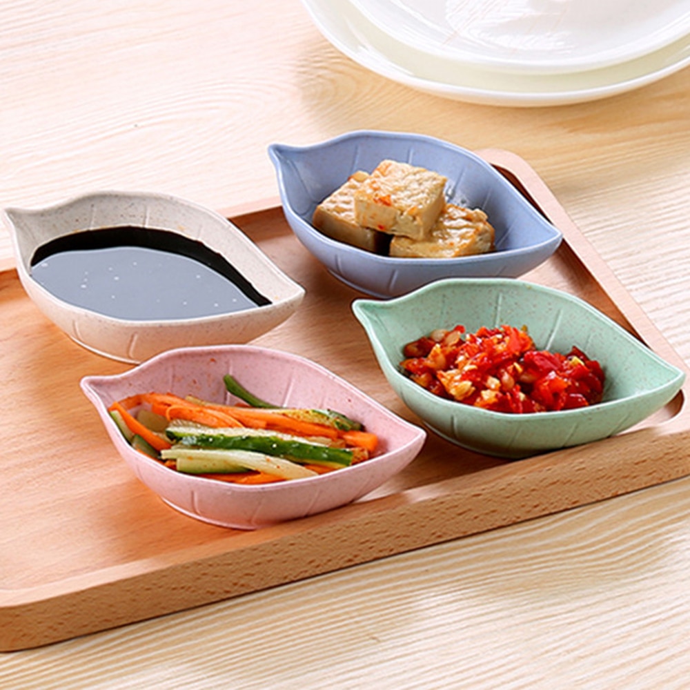 4Pcs Dip Clips Kitchen Bowl kit Tool Small Dishes Spice Clip For Tomato Sauce Salt Vinegar Sugar Flavor Spices