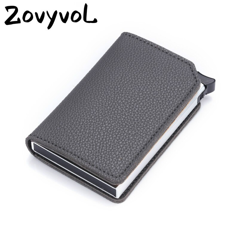 ZOVYVOL Carbon Fiber Anti-theft Card Holder RFID Pop-up Clutch Multi Men and Women Unisex Card Case Multi Smart Wallet