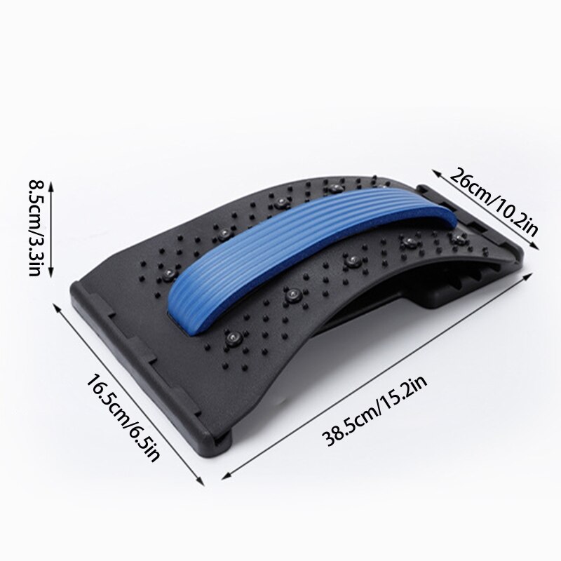 Back Stretching Device, Back Massager, Multi-Level Lumbar Support Stretcher Spinal, Lower and Upper Muscle Pain Relief