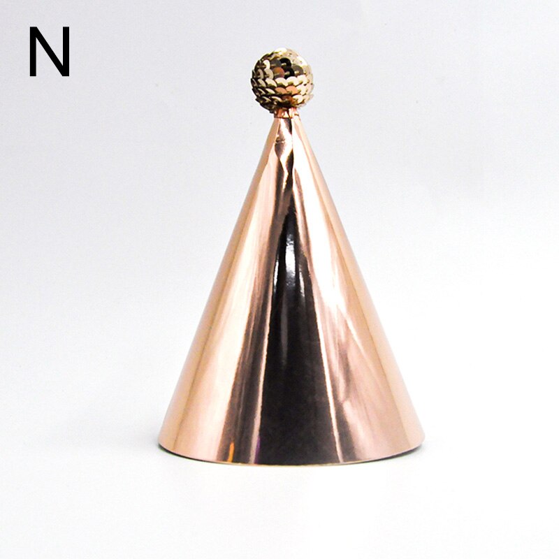 Happy Birthday Party Hats Paper Gold Sequin Birthday Cap Baby Shower Kids Adults Birthday Party Decorations Hats Supply: N
