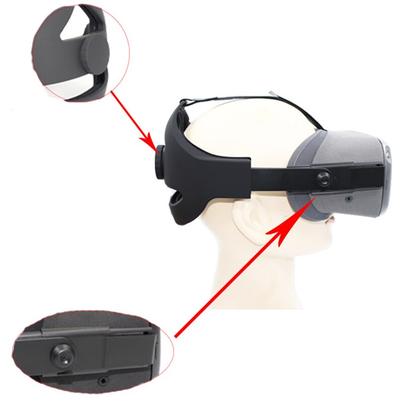 Verstelbare Hoofdband Voor Oculus Quest Vr Headset Ar Glazen Verstelbare Foam Pad Geen Druk Verlichten Accessoires