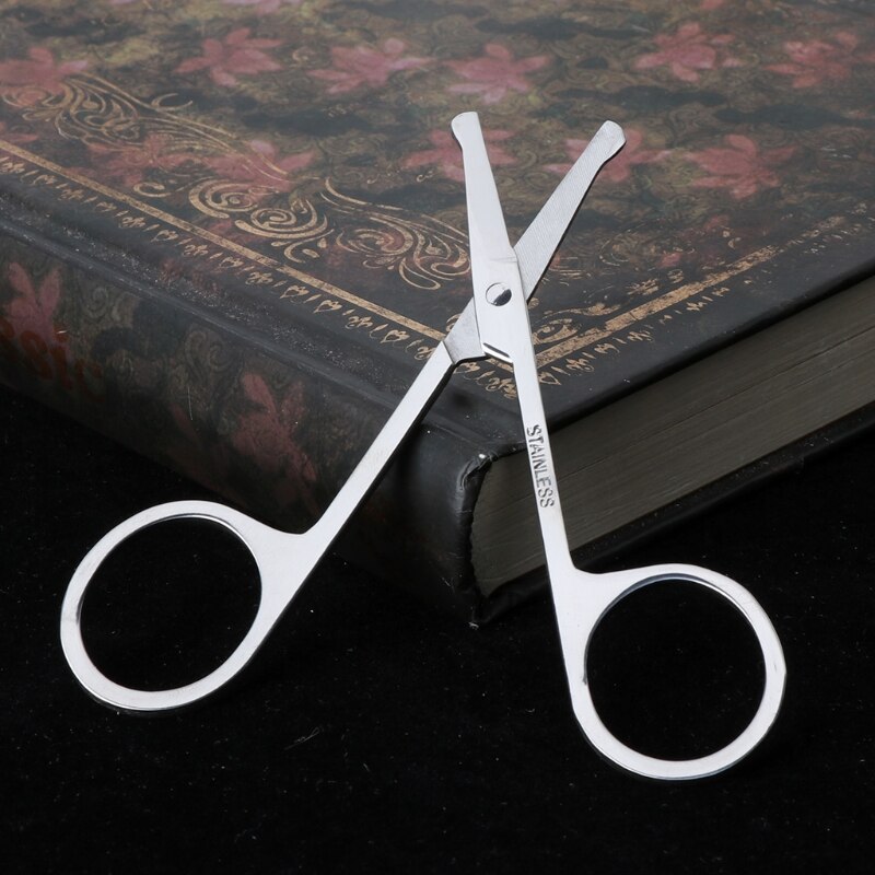 Stainless Steel Nose Hair Scissors Ear Facial Trimmers Cut Beauty Tool