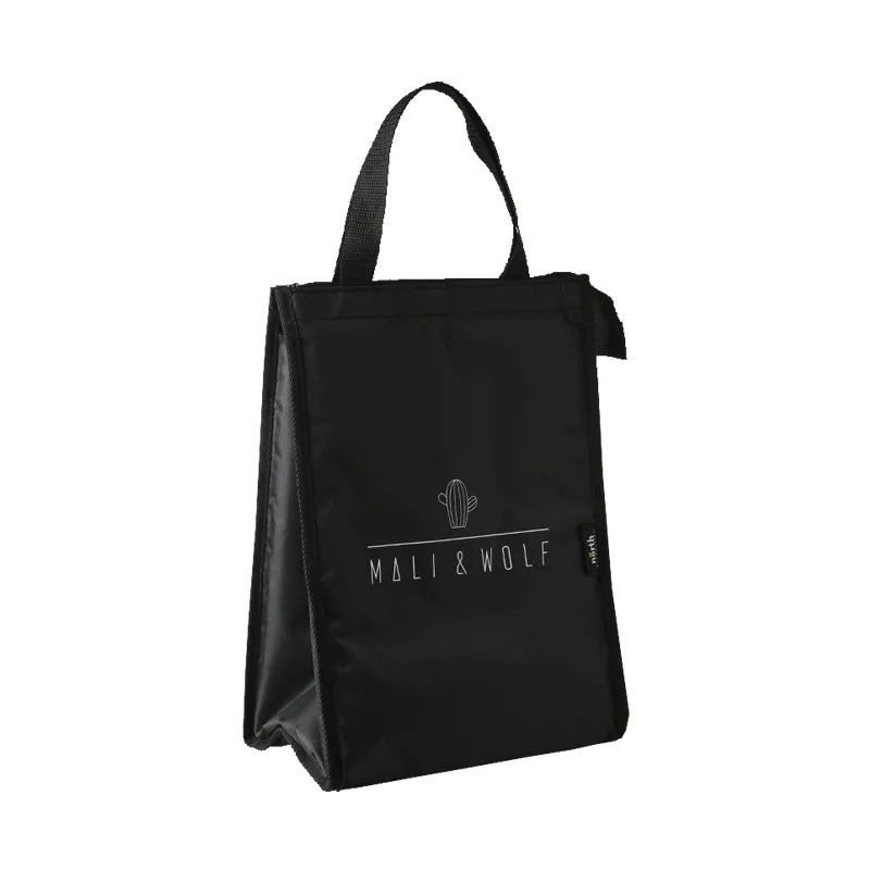 Isolierte Lunchtasche Ich bin kontrahierten Stil, langlebige Bento-Beutel, wärmeisolierte Lunchbox, Tragetasche, Kühltasche, Lunchbehälter: Kakifarbig