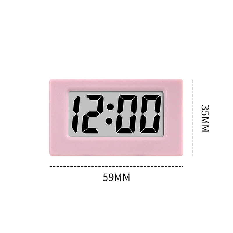 1pc Mini Car Dashboard Digital Clock Portable Cute Electronic Digital Clocks Student Desktop Clock Home Office Bedroom Decor