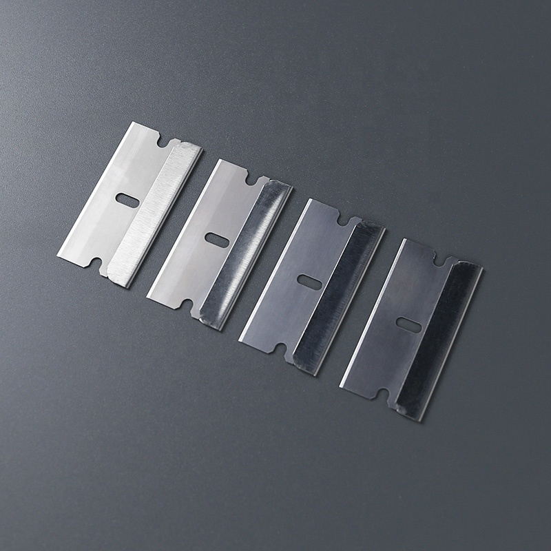 Cuchillas de afeitar industriales de un solo filo, cuchillas de repuesto para cortador de caja y cartón, raspador de vidrio y pintura, 100 Uds.