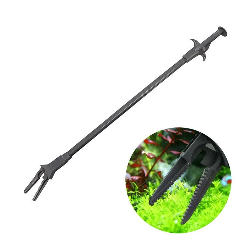 Rvs 27Cm/38Cm/48Cm Straight/Elleboog Aquarium Aquarium Pincet Tang Planten Pincet tang Clip Cleaning Tools