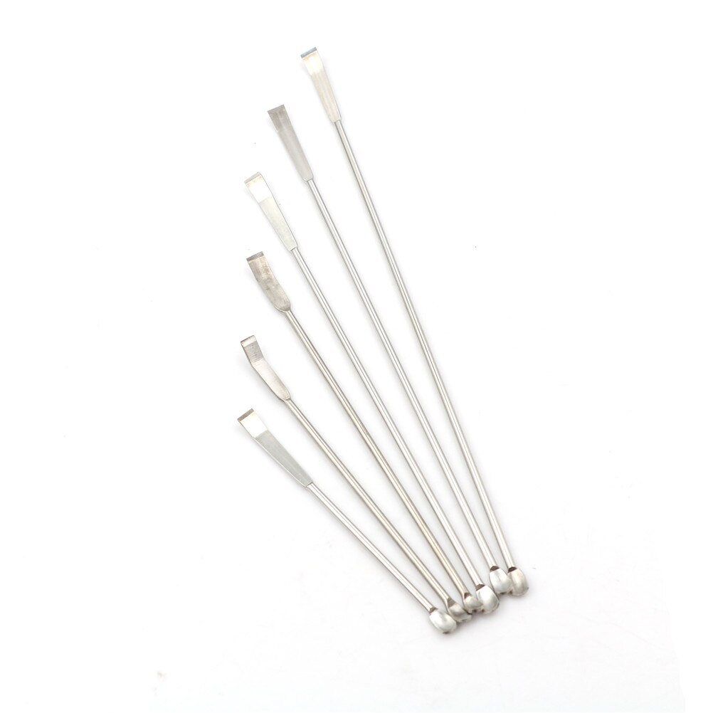 10 cm-22 cm cuchara Medicinal espátula de acero inoxidable cabezal experimento farmacia laboratorio uso
