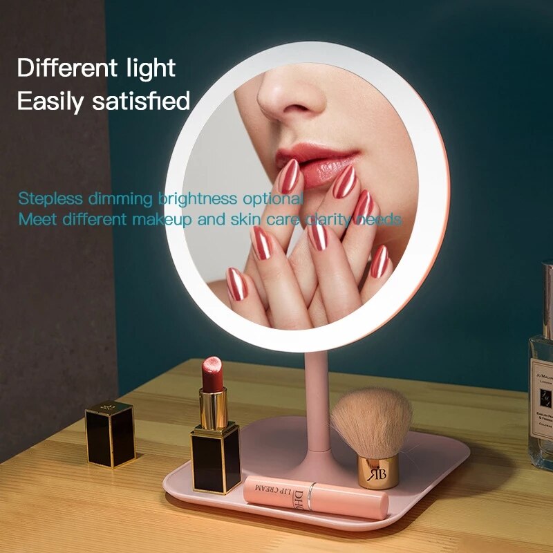 Makeup Mirror With Led Light Dressing Table Mirror Beauty Ring Light Mirror Beauty Tools For Photo Fill Light Small Mirrors
