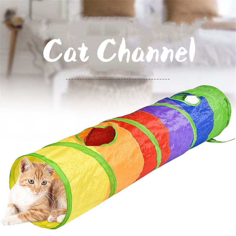 Zabawka dla kota kanał labirynt pierścień papier z nylonu pas startowy składany dom dla kotów odpowiedni dla psów króliki itp. kreatywne dla zwierząt