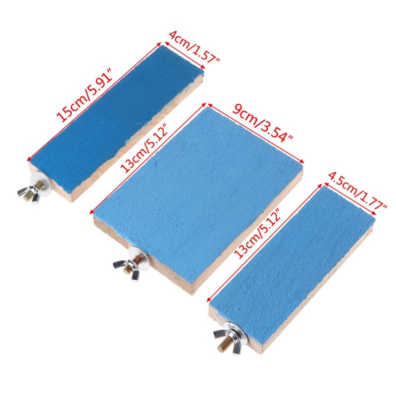 Soporte de percha para loro, plataforma de soporte, muela de madera colorida, juguetes para periquito