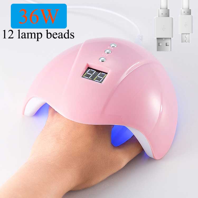 profession SUN x5MAX LED Lamp UV Lamp 80W Nail Dryer LCD Display Nail Dryer For manicure Gel Polish Auto Sensor Timer UV Cabin: mini5a-PINK-36W