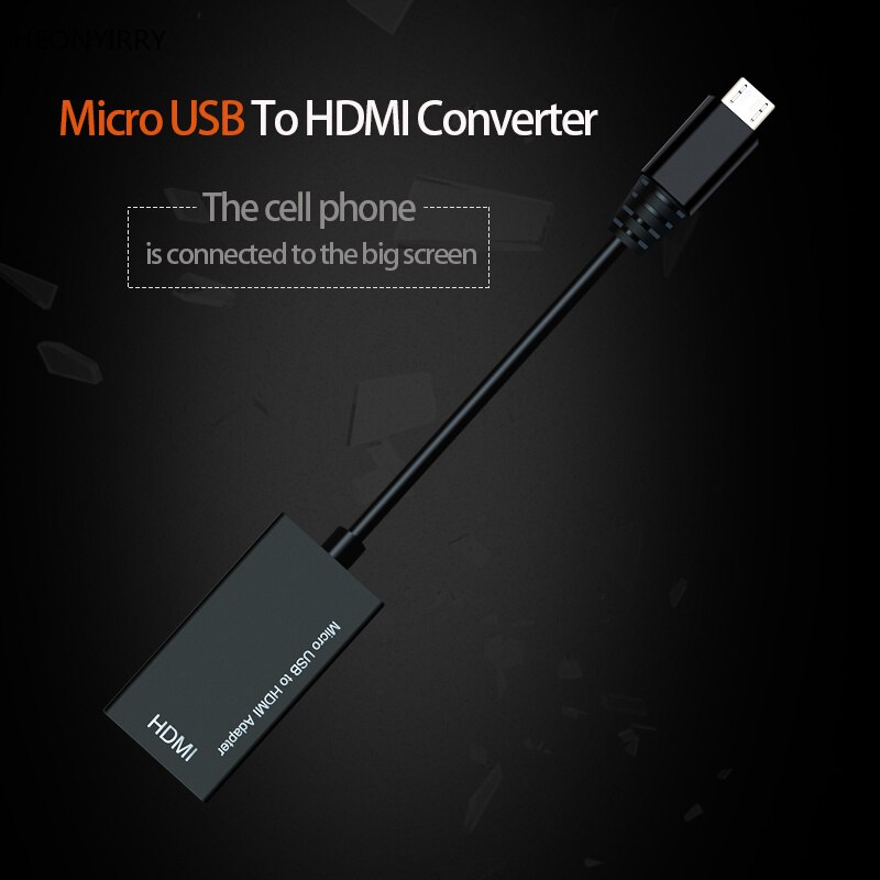 Micro USB to HDMI Adapter Cable Mirco USB to HDMI HD Conversion Cable for Mobile Phone Tablet PC and other Devices