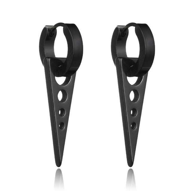 Wkoud 8 Pairs Rvs Punk Stud Oorbellen Voor Mannen Vrouwen Populaire Driehoek Kruis Klinknagel Oorbellen Scharnierende Hanger Ring Pierce: Puur Goud Kleur