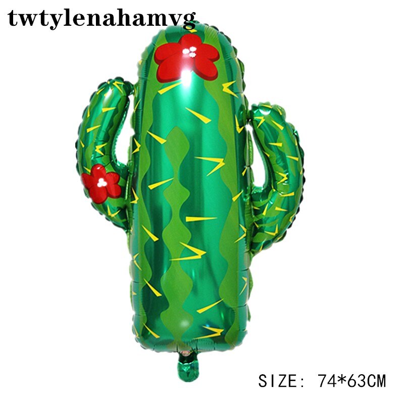 Dreng og pige baby legetøj grøn ørken mexico kaktus stående plante aluminiumsfolie balloner fødselsdagsfest år dekorationer